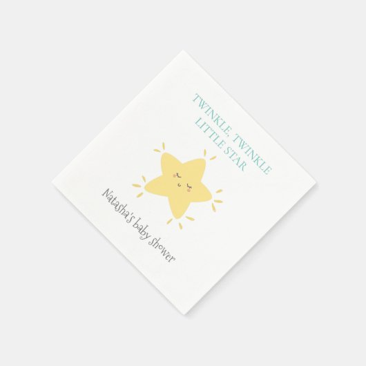 Twinkle Little Star Nursery Rhyme Baby shower Servet (Hoek)