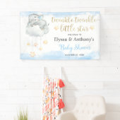 Twinkle Little Star olifant baby shower banner (Insitu)