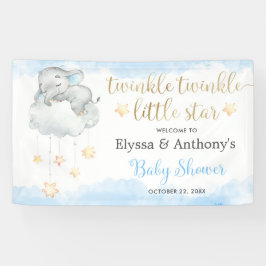 Twinkle Little Star olifant baby shower banner