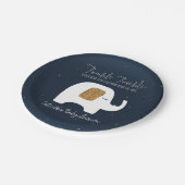 Twinkle Little Star Olifant Baby shower Bord (Gekanteld)