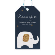 Twinkle Little Star Olifant Baby shower Favor Tag