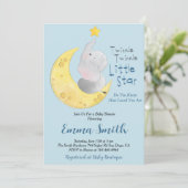 Twinkle Little Star Olifant Baby Shower Kaart (Staand voorkant)