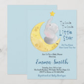 Twinkle Little Star Olifant Baby Shower Kaart (Voorkant / Achterkant)
