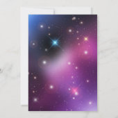 Twinkle Little Star Paarse Gold Moon Baby shower Kaart (Achterkant)