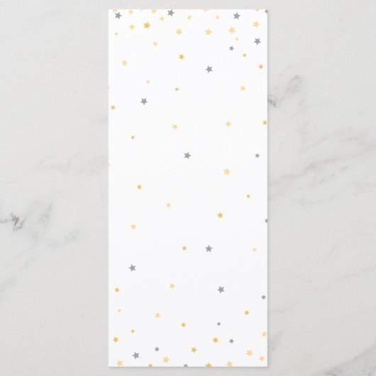 Twinkle Little Star Party / Douche Menu (Achterkant)