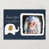 Twinkle Little Star Photo Baby shower Dank u Notitiekaartje (Voorkant)