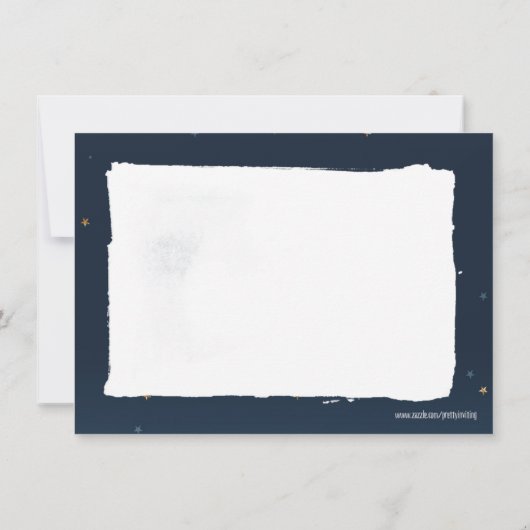 Twinkle Little Star Photo Baby shower Dank u Notitiekaartje (Achterkant)