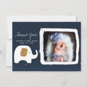 Twinkle Little Star Photo Baby shower Dank u Notitiekaartje (Voorkant)