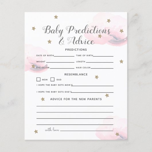 Twinkle Little Star Pink Baby Predictions & Advice (Voorkant)