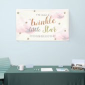 Twinkle Little Star Pink Baby shower Banner (Beurs)