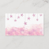 Twinkle Little Star Pink Baby Shower Book Request Informatiekaartje (Achterkant)