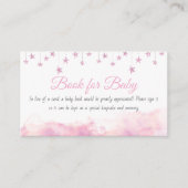 Twinkle Little Star Pink Baby Shower Book Request Informatiekaartje (Voorkant)