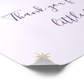 Twinkle Little Star Pink Eerste Verjaardag Welkom Poster (Hoek)