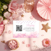 Twinkle Little Star Pink Girl Baby Shower Registry Informatiekaartje