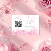 Twinkle Little Star Pink Girl Baby Shower Registry Informatiekaartje