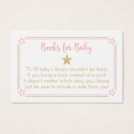 Twinkle Little Star Pink Gold Boek Aanvraag Kaarte Visitekaartje