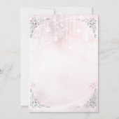 Twinkle Little Star Pink & Silver Baby shower Kaart (Achterkant)