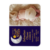 Twinkle Little Star Print Foto geboorteaankondigin Magneet (Verticaal)