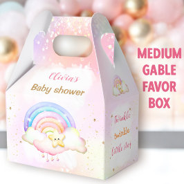 Twinkle Little Star Rainbow Baby shower Medium Bedankdoosjes