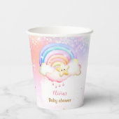 Twinkle Little Star Rainbow Baby shower Papieren Bekers (Achterkant)