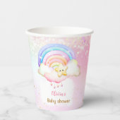 Twinkle Little Star Rainbow Baby shower Papieren Bekers (Voorkant)