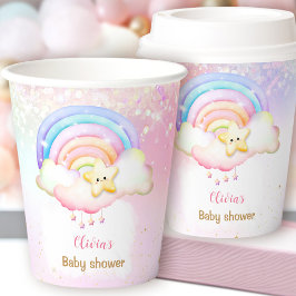 Twinkle Little Star Rainbow Baby shower Papieren Bekers