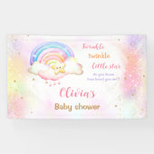 Twinkle Little Star Rainbow Baby shower Spandoek (Horizontaal)