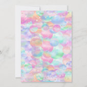 Twinkle Little Star Rainbow Bubbles Baby shower Kaart (Achterkant)