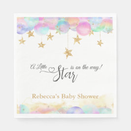 Twinkle Little Star Rainbow Bubbles Baby shower Servet
