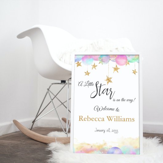 Twinkle Little Star Rainbow Bubbles Baby shower Spandoek