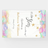 Twinkle Little Star Rainbow Bubbles Baby shower Spandoek (Horizontaal)