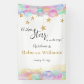 Twinkle Little Star Rainbow Bubbles Baby shower Spandoek (Verticaal)