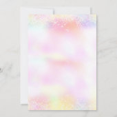 Twinkle Little Star Rainbow Girl Baby shower Kaart (Achterkant)