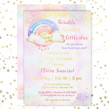 Twinkle Little Star Regenboog Meisje Baby Shower