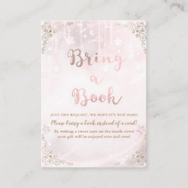 Twinkle Little Star Roos Gold Breng een Boek Baby Informatiekaartje