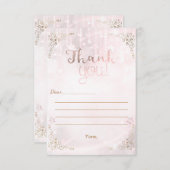 Twinkle Little Star Roos Gold Shower Bedankt (Voorkant / Achterkant)