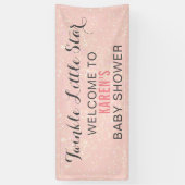 Twinkle Little Star Roze Baby shower gepersonalise Spandoek (Verticaal)