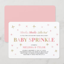 Twinkle Little Star Roze & Gouden Baby Sprinkle