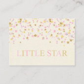 Twinkle Little Star Roze Gouden Boek Aanvraag Kaar Informatiekaartje (Achterkant)
