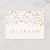 Twinkle Little Star Roze Gouden Boek Aanvraag Kaar Informatiekaartje (Achterkant)