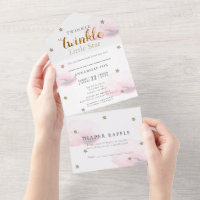Twinkle Little Star Roze Luier Baby shower