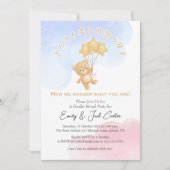 Twinkle Little Star Schattige Beer Genderonthullin Kaart (Voorkant)