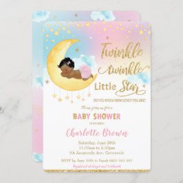 Twinkle Little Star Schattige Little Girl Baby sho Kaart