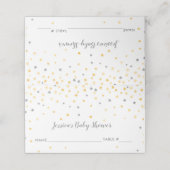 Twinkle Little Star Shower Reception | Grijs Plaatskaartje (Buitenkant ongevouwen)
