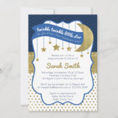 Twinkle Little Star Shower Uitnodigen, Faux Glitte Kaart (Voorkant)