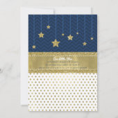 Twinkle Little Star Shower Uitnodigen, Faux Glitte Kaart (Achterkant)