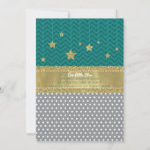 Twinkle Little Star Shower Uitnodigen, Faux Glitte Kaart (Achterkant)