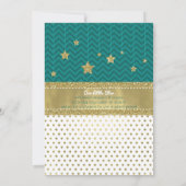 Twinkle Little Star Shower Uitnodigen, Faux Glitte Kaart (Achterkant)