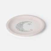 Twinkle Little Star Silver Moon Pink Papieren Bordje (Gekanteld)