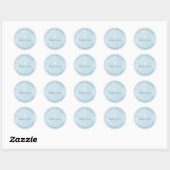 Twinkle Little Star Sky Blue Baby shower Ronde Sticker (Vel)